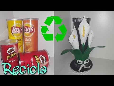 Manualidades con envase de papas ♻️