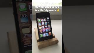 iPhone 4S on iOS 6, downgraded with oddyseus OTA! @tihmstar #shorts #apple #iphone #ios #iphone4s
