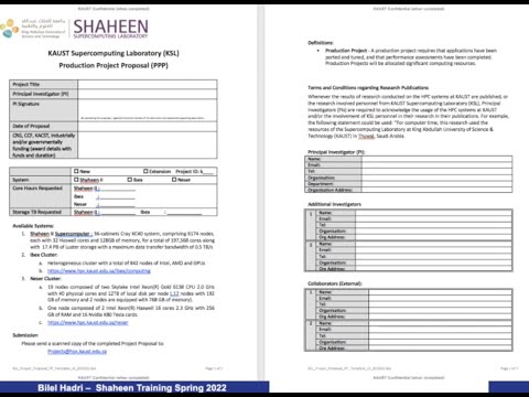 Shaheen 101 Spring 22: How to get an account and access to Shaheen?