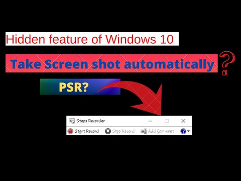Problem Step Recorder  | Record screen with Steps | Take Screen shot automatically | Enable PSR