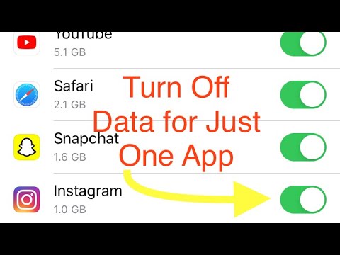 How to Turn Off Cellular Data for One App