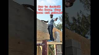 How to install tie beam, drop beam and column? #cbeam #beamdesign #beamandblock #engineeredbeam #hd