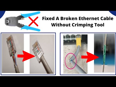 How To Make Ethernet Cable and Crimp RJ45 Connector Without Crimping Tool, Fix Broken Ethernet Cable