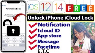 How to Unlock iPhone iCloud in Full Free | Notification, iCloud Sign in | IOS 12 14x | 100% Working