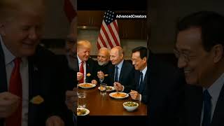 Trump, Modi, Pakistan & Russia PM Cook & Eat Together! 😂 | Funny World Leaders Shorts#Trump #Modi