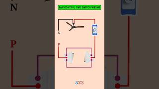 Fan control two Switch Wiring #shortsfeed #electrical #electrician #shorts