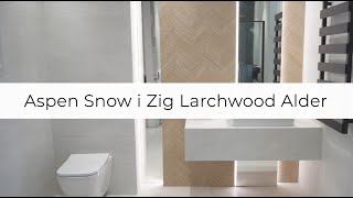 Aranżacja beżowa z jodełką Zig Larchwood Salon HOFF