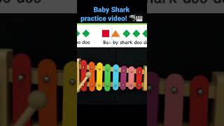 Baby Shark Easy Piano and Xylophone Practice Video 🦈🎹