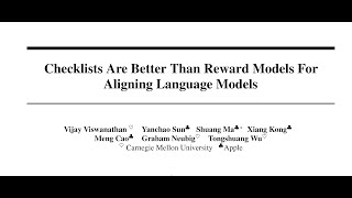 [QA] Checklists Are Better Than Reward Models For Aligning Language Models