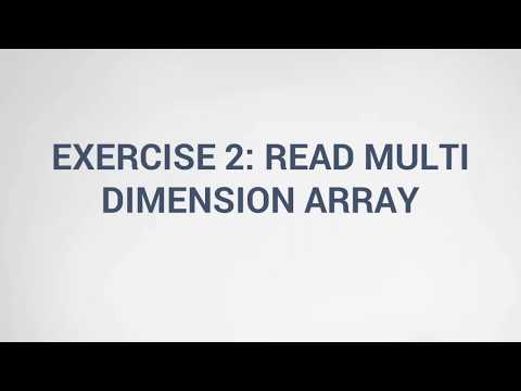 14 - Exercise 2 - Read the Multi Dimension Array