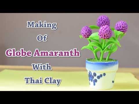 Thai Clay Globe Amaranth By Tulasi Chaitanya