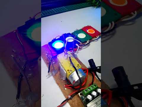 Simple LED chaser using DC motor #diy #diwali