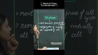"M - Phase The Most Dramatic Phase Of Cell Cycle" With QuickShot Biology| #poonam Ma'am|#shorts#neet