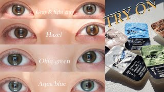 [Try On] Olens Scandi - 5 Colored Contact Lenses | Under natural light, close up, comparison