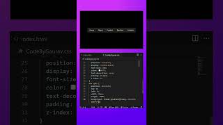 Navigation menu effect using in HTML and CSS # wedeveloper #coding #htmltutorial