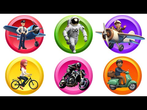 Type of aircraft: air force one Indonesia, Shenyang J 15 fighter jet, space astronaut, bicycle