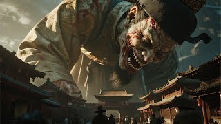 The expedition team entered the ancient tomb and encountered the corpse king breaking the coffin
