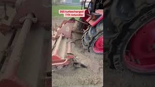 Mahindra 265 Rotavator performance  with turbo #mahindara #farming #tranding