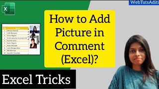 Excel Tricks | How to add pictures in Comment (in Excel)?#excel #exceltricks #addimageinexcelcomment