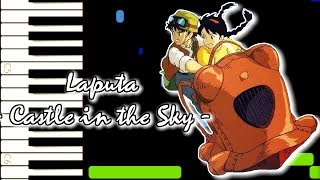 Castle in the Sky - Laputa (Main Theme - Innocent [君をのせて]) | Synthesia Piano Tutorial
