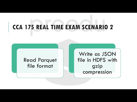 CCA 175 Real Time Exam Scenario 2  | Read Parquet File | Write as JSON in HDFS with GZIP Compression