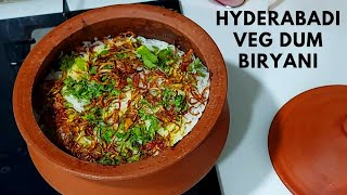 Veg Dum Biryani | Quick and Easy Homemade Hyderabadi Veg Dum Biryani Recipe in Telugu