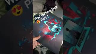 Embossed spot UV best laptop skin #hpvictus16  #sirsa #ytshorts
