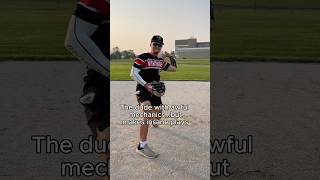 The dude with awful mechanics…but still makes insane plays | #baseball #skit #content #shorts