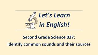 Let's Learn in English Science 2-037 Identify common sounds and their sources