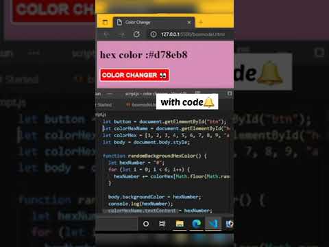 🔴Color Changer using Javascript ✊⬆️#html #css #javascript