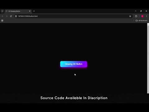 3D GLOWING BUTTON In CSS