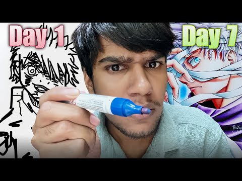 I Draw Every Day For 7 Days! ( IMPROVE DRAWING SKILL )