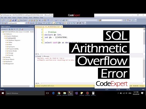 SQL Arithmetic Overflow Error Converting Int To Data Type Numeric