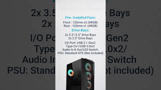 GIGABYTE C301 GLASS Mid Tower E-ATX Gaming Case – Glass Panel, ARGB Lighting & Superior Airflow