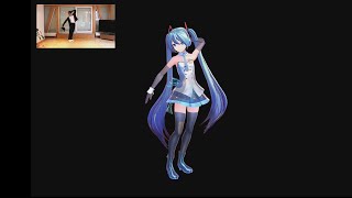 Hatsune Miku moonwalk: AGI Mocap realtime video motion capture software Michael Jackson Billie Jean