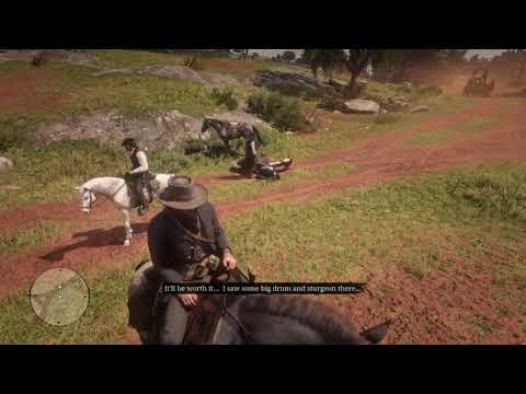 Red Dead Redemption 2 - Hosea kills npc by falling on him lol
