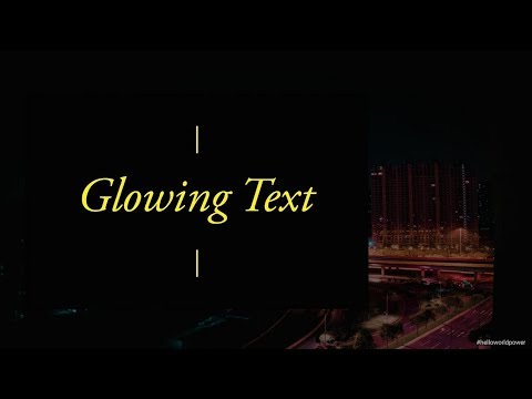 #helloworldpower Html, CSS glowing text | hover effect