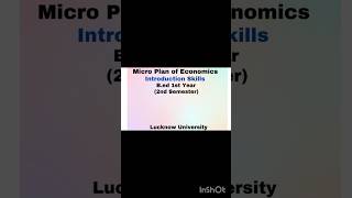 Introduction Skills || Micro Plan of Economics || Lucknow University #bedfile #bedpracticalfile