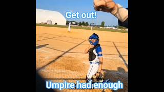 Umpire had enough of parent. #baseball #youthbaseball #littleleague #umpire #baseballparents