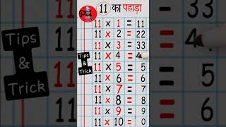 11 ka table #TRICK #youtubeshorts #shorts #maths #tables #11 #trick #mathstrick