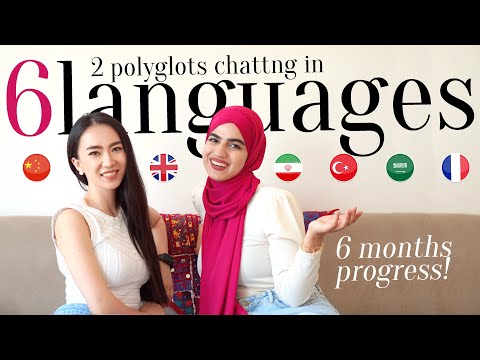 2 polyglots chatting in 6 languages (part 2)- 6 months progress@mahya_polyglot