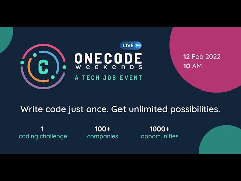 OneCode Weekends - Recorded Session - Scripbox, Villa Plus, Zenius