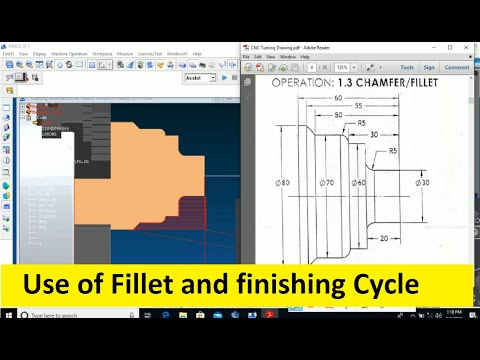 Use of Fillet and finishing Cycle [ G70 , G71 ] - CNC Turning