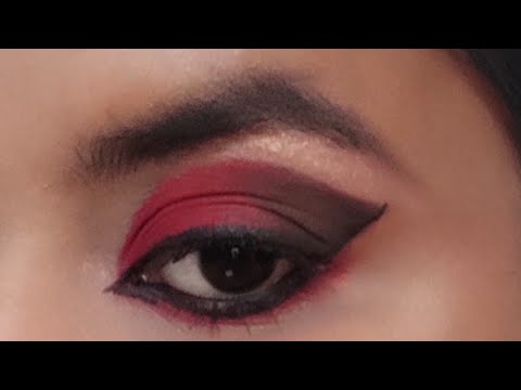 #shorts  #thesneha Easy and simple red black eye makeup look
