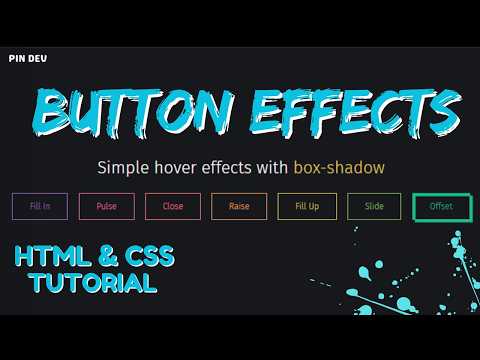 Master Cool Button Effects | HTML  & CSS Tutorial