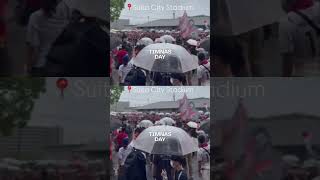 Suasa diluar stadion suita city jepang-osaka