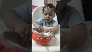 Baby led Weaning is always messy 🤣#7monthsbaby  #babyledweaning #shorts #babycare #babyfeeding