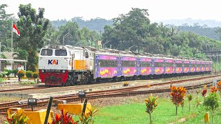 KERETA API PANJANG‼️ MENEMUKAN 16 KERETA API DAN LANGSIRAN KLB BALAS DI STASIUN KARANGSARI