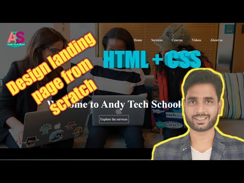 Website design using #html and #css part 1 | Landing page design #andytechshow #webdesign #hindi