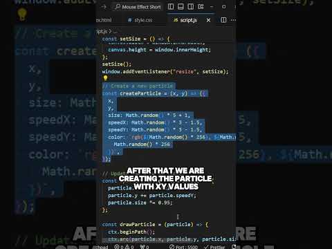 Easy Mouse Effect | 1 line of HTML & Some CSS & Javascript | #coding #webdev #htmlcssjavascript